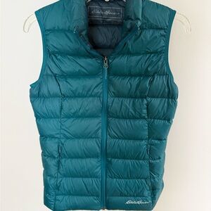 Eddie Bauer Green Puffer Vest